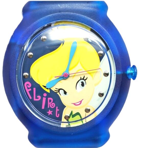 Disney Tinker Bell Snap Watch Flirt Blue - Picture 1 of 11